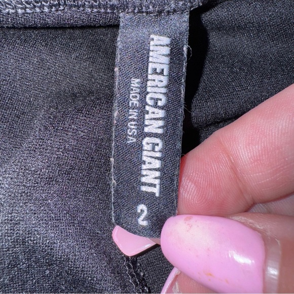 AMERICAN GIANT No BS Ponte Slim Pants Mid Rise Crop Leggings Black Size 2 Petite - Picture 12 of 13